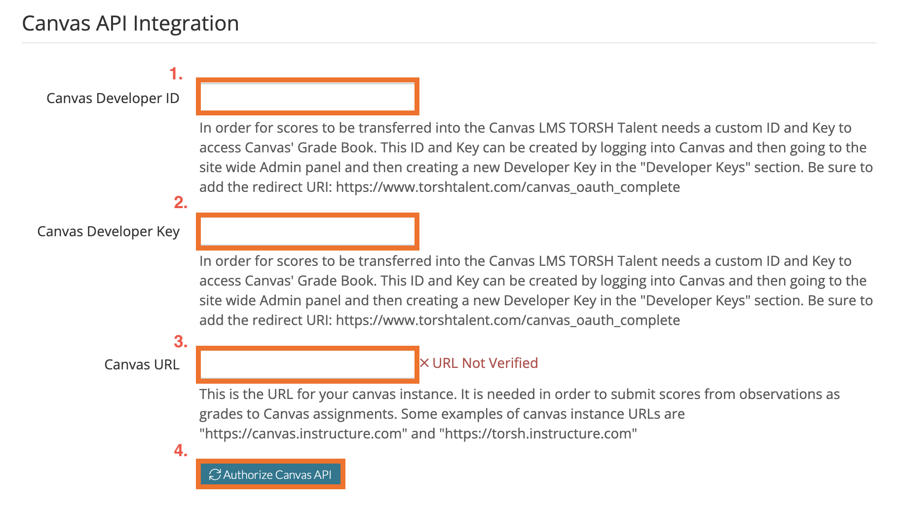 How to add a TalentIntegrated Developer Key through Canvas (Canvas