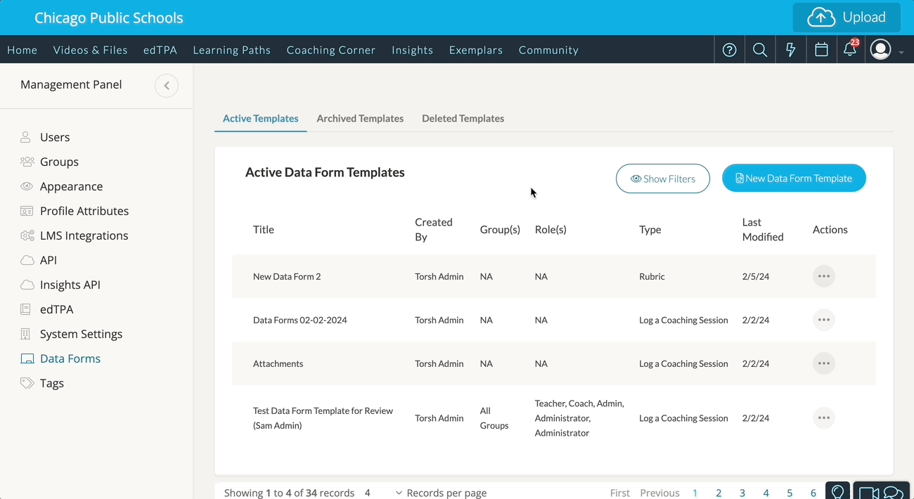 How to author a Data Form Template (Admin) – TORSH Talent