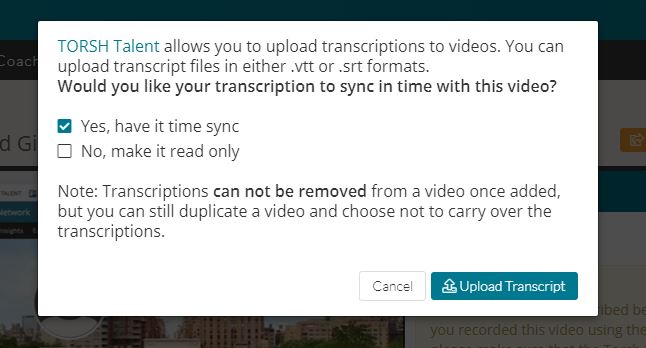 How to upload a caption or transcript file to a video – TORSH Talent